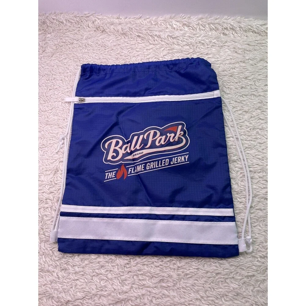 Ballpark Grilled Jerky Drawstring Cinch Tote Bag Backpack RARE PROMO MERCH